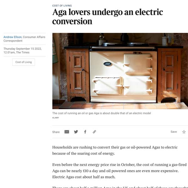 Aga lovers undergo an electric conversion