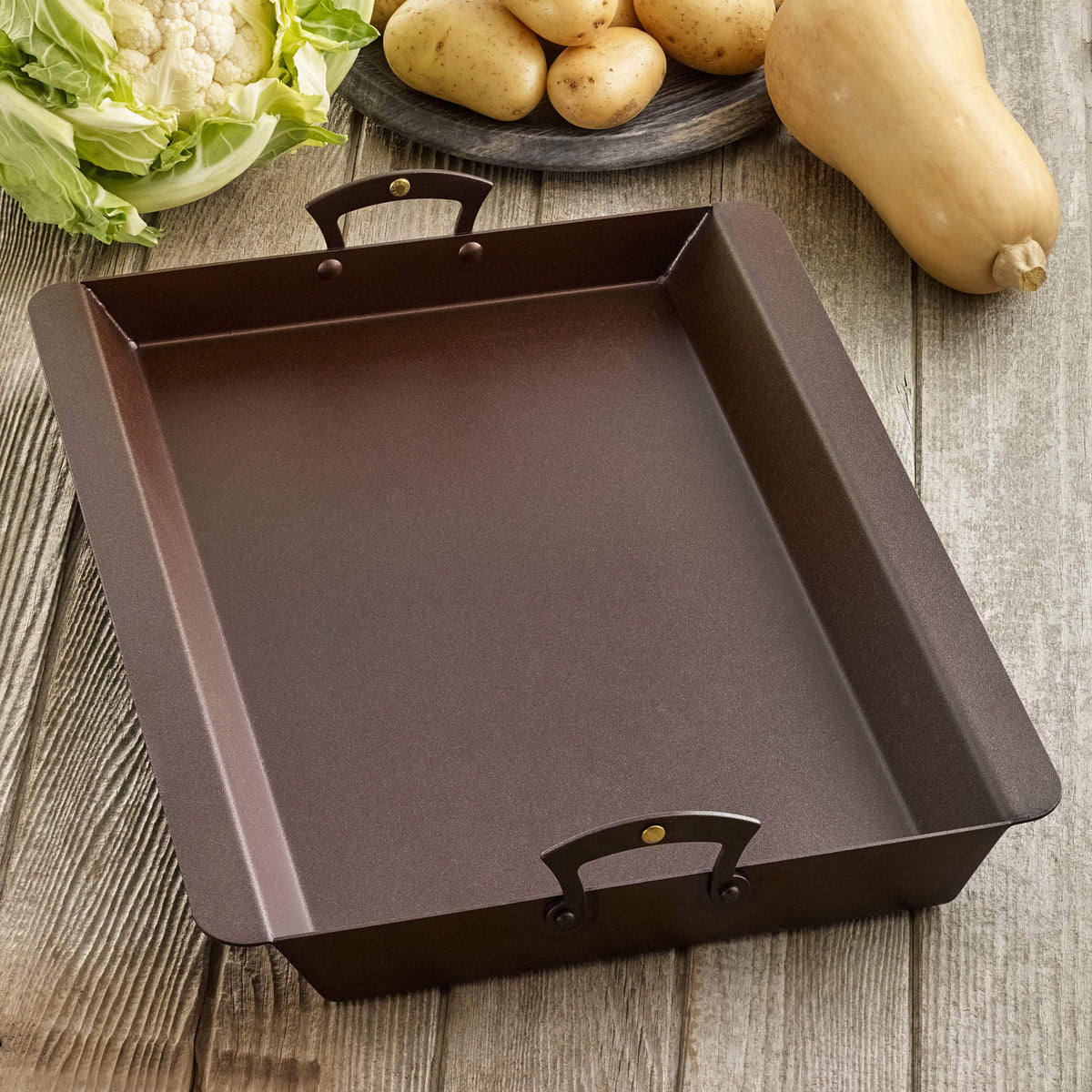 *NEW* Black Iron &#39;Fits on runners&#39; Prospector Roasting Tray &amp; Heavy Duty Baking Tray Set for use with Aga range cookers