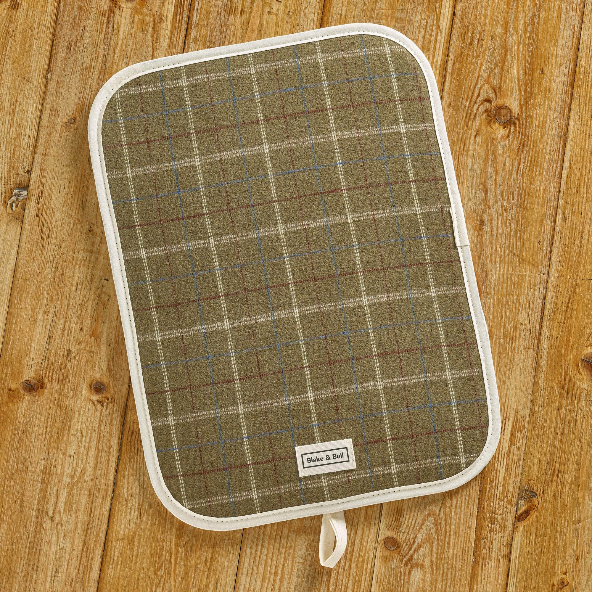 *NEW* Chefs pad with loop for use with Rayburn '600' series range cooker - 'Green Tartan'