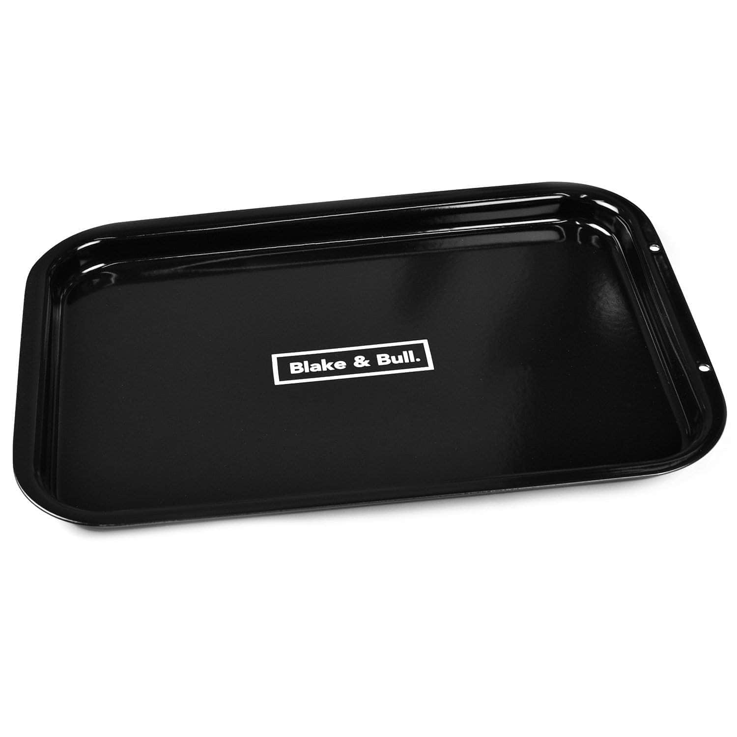 *Not quite perfect* 'Fits on runners' black enamelled baking tray for use with Aga range cookers 'half oven' size