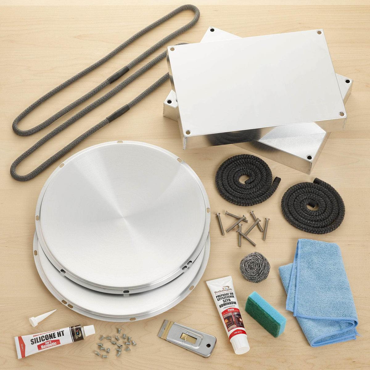 DIY cleaning &amp; mini-refurb kit for use with Aga range cookers