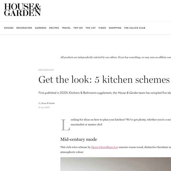 House & Garden - 5 kitchen schemes to copy now | June 2023
