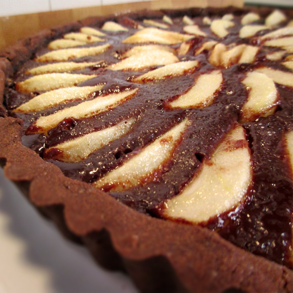 Chocolate and Pear Tart for your Roasting Oven