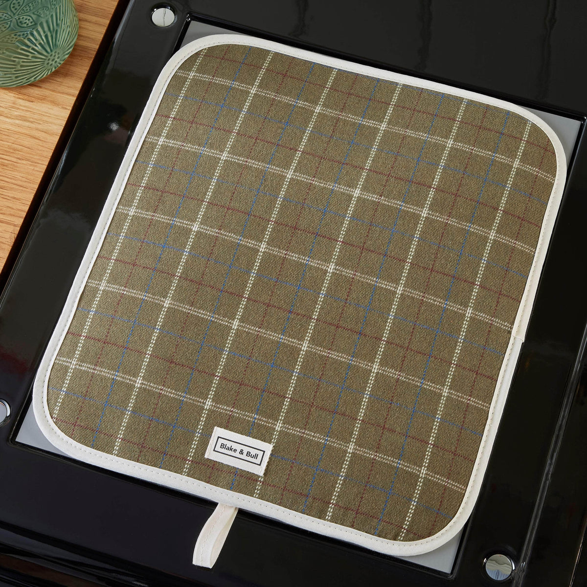 *NEW* Warming plate cover for use with Aga range cookers - &#39;Green Tartan