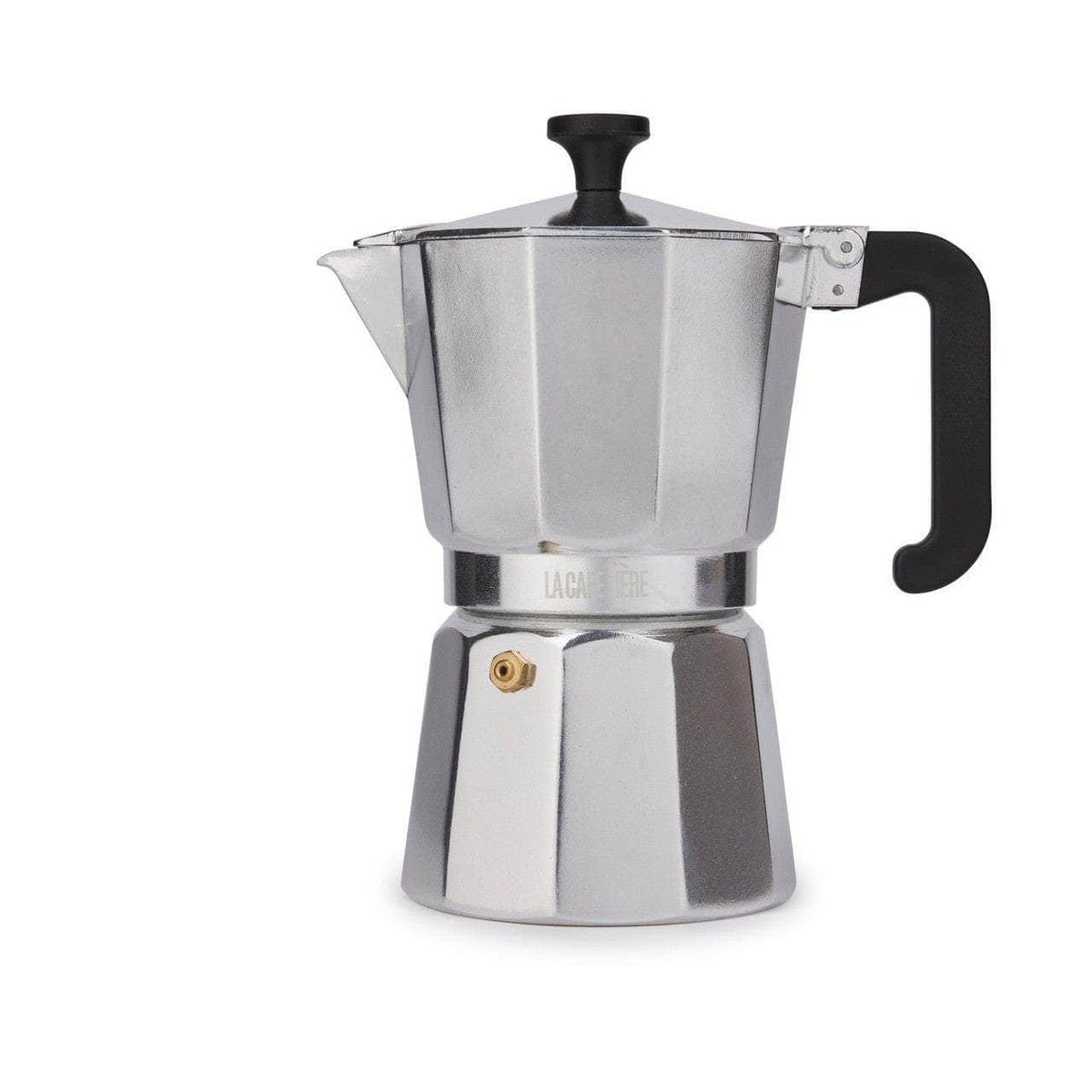 Polished Silver Aluminium Venice Espresso Maker (Moka Pot) 6 Cup