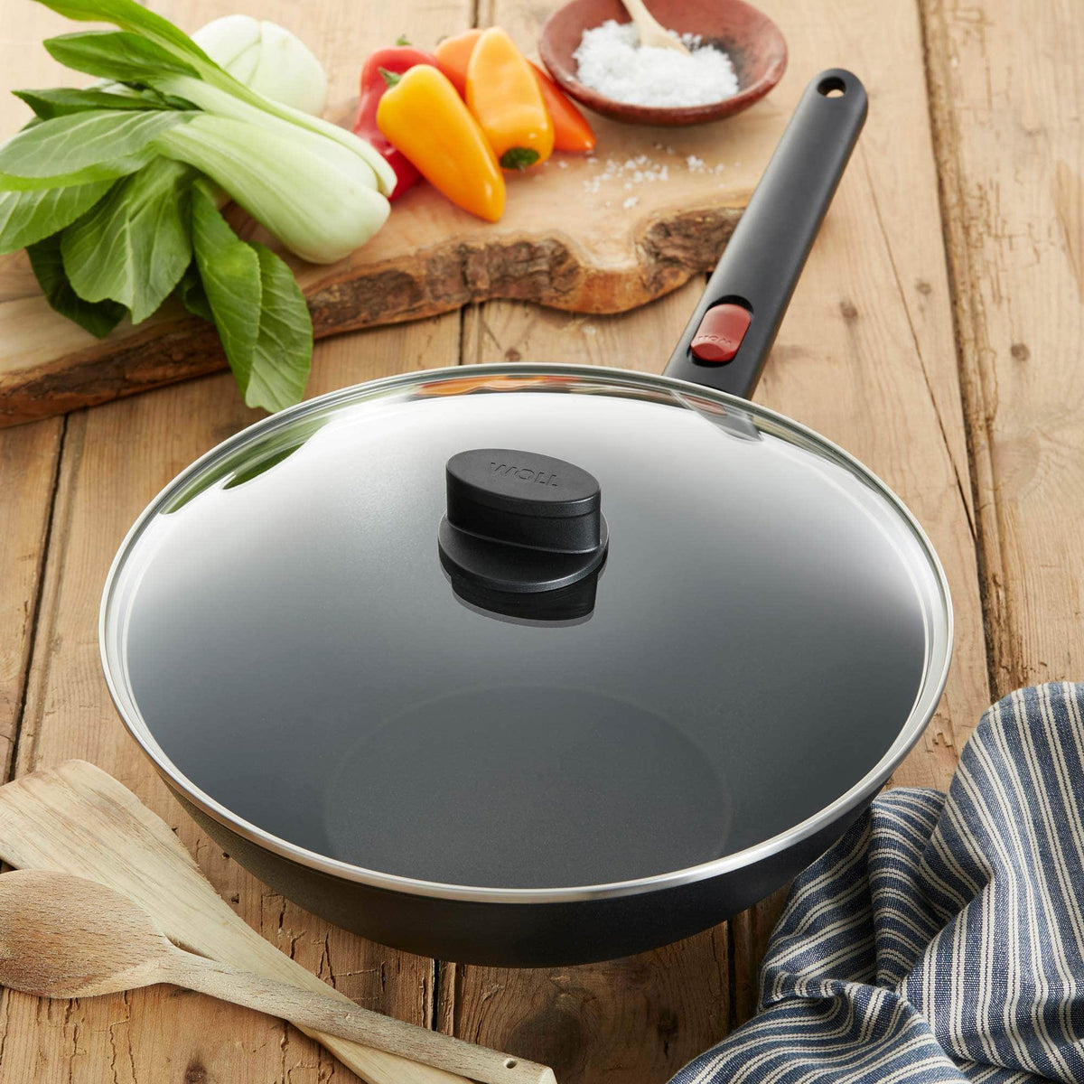 *NEW* 30cm Wok &amp; Stir Fry Pan with Lid | &#39;Eco Lite QXR&#39; by WOLL