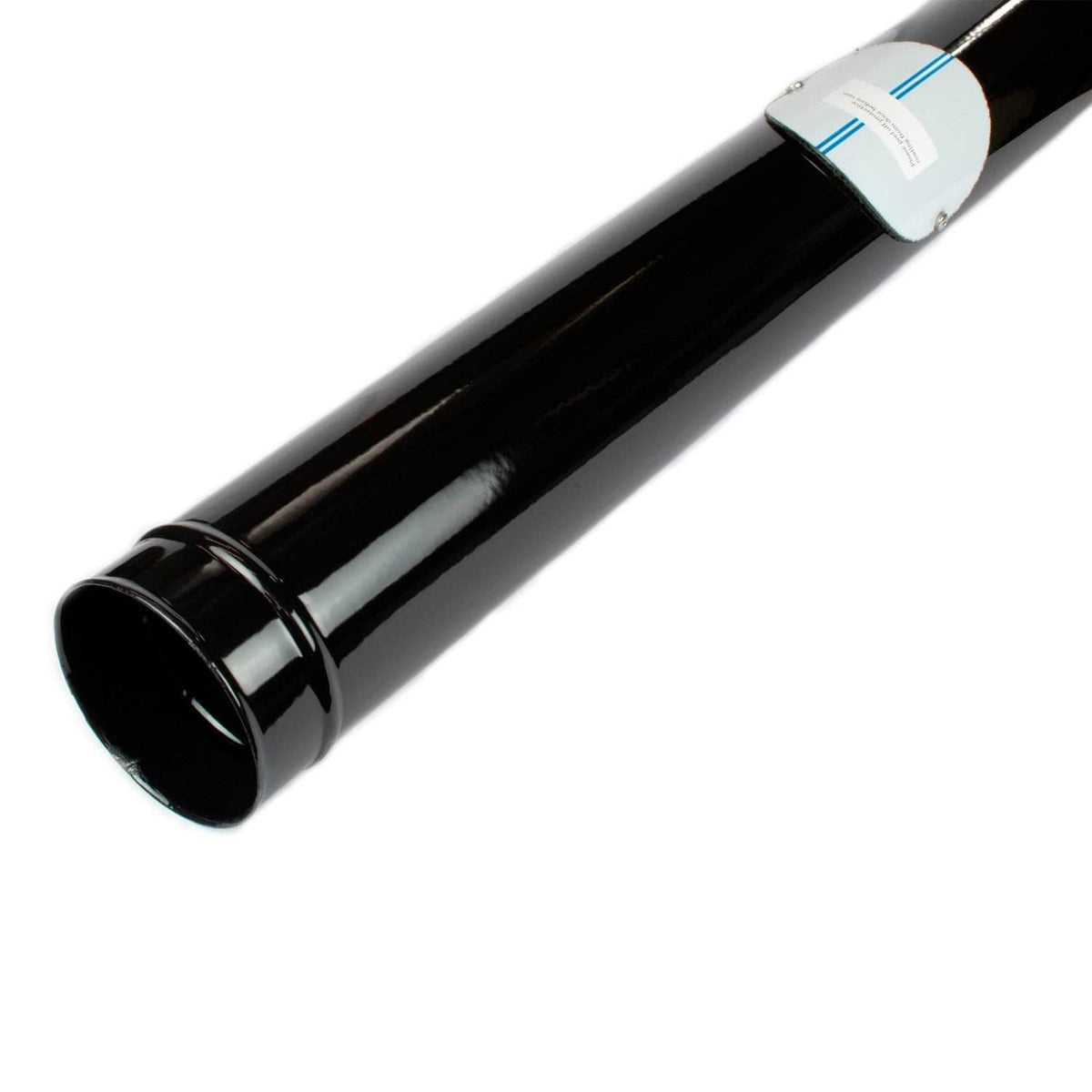 4 inch black vitreous enamel flue pipe with door 1000 mm x 100 mm