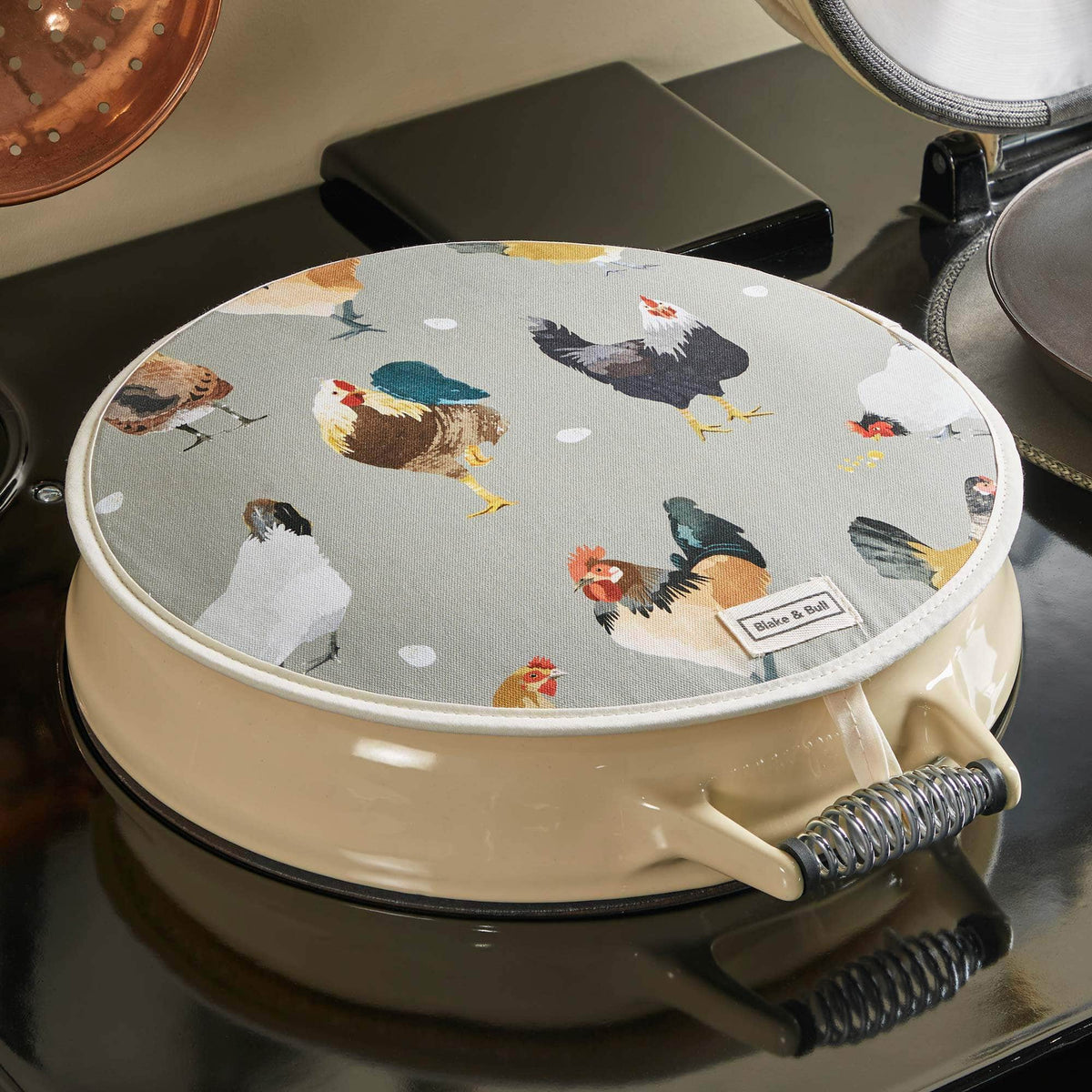 Chefs pad with loop for use with Aga range cookers - &#39;The Chickens&#39;