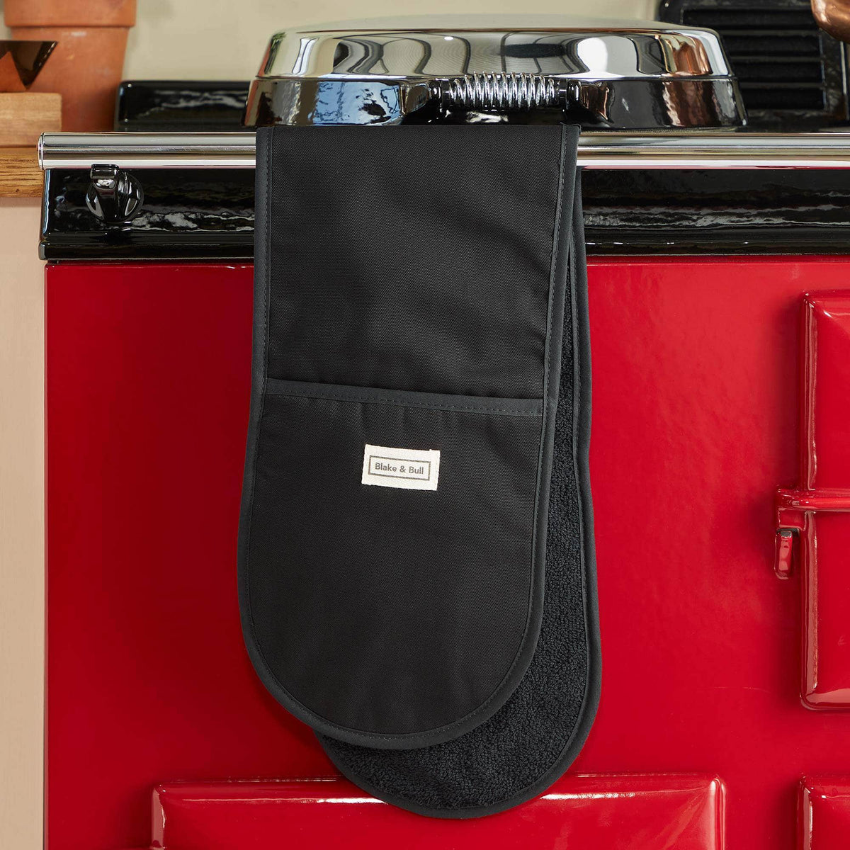 Oven glove for range cookers - &#39;All Black&#39;