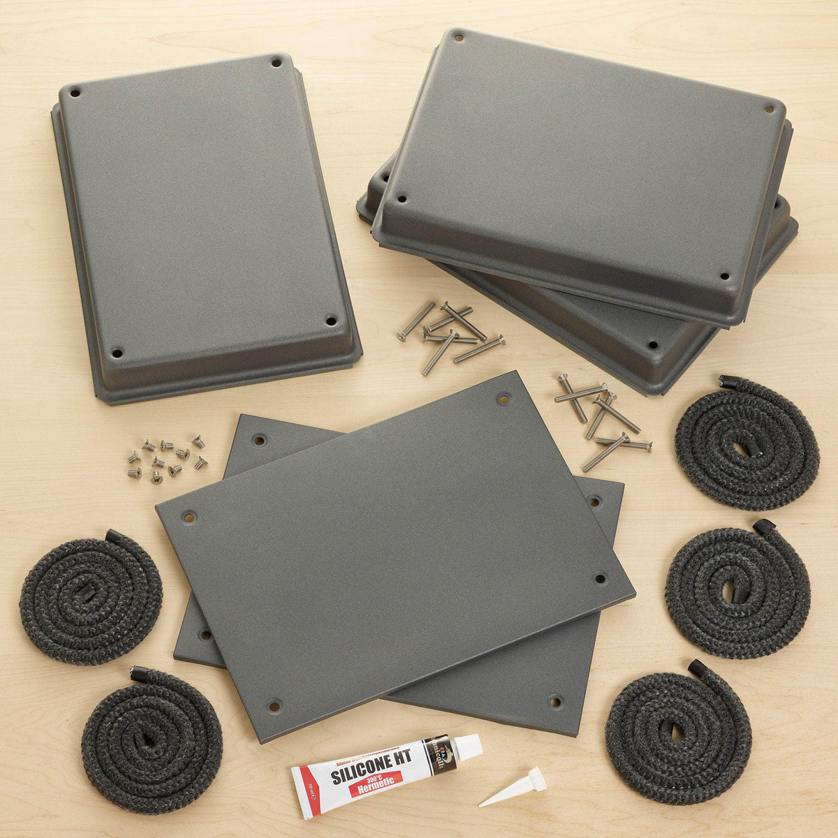 Non-stick door liners replacement kit for use with Aga range cookers 5 oven &#39;Deluxe&#39; (1974-present) / No insulation upgrade thank you / No extra tools required thank you
