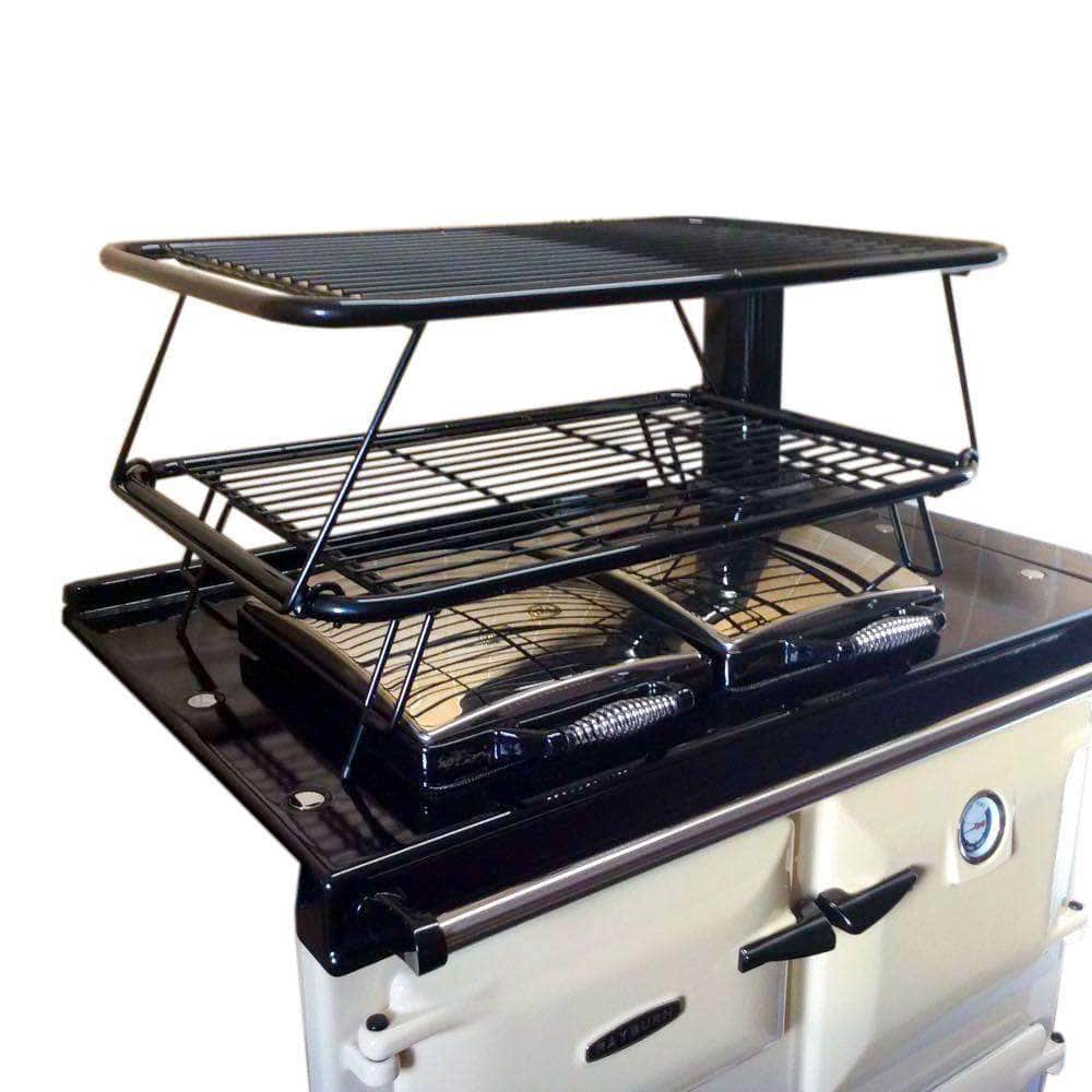 Drying rack airer set for use with Rayburn range cookers (gloss black) - The Full Monty! Saves £20 on individual cost
