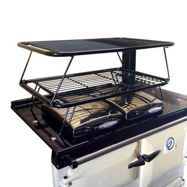 Drying rack airer for use with Rayburn range cooker (gloss black)