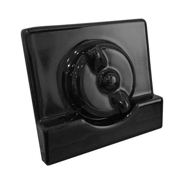 Black re-enamelled smoke box front plate and spin wheel to fit &#39;Standard&#39; model Aga range cooker